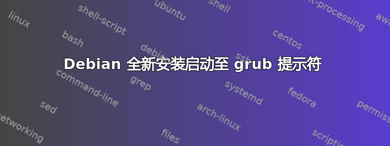 Debian 全新安装启动至 grub 提示符