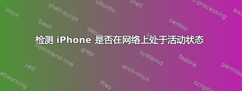 检测 iPhone 是否在网络上处于活动状态