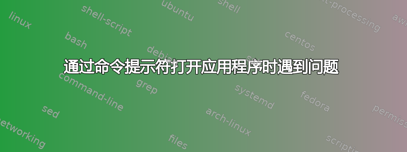 通过命令提示符打开应用程序时遇到问题