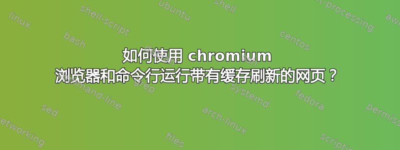 如何使用 chromium 浏览器和命令行运行带有缓存刷新的网页？