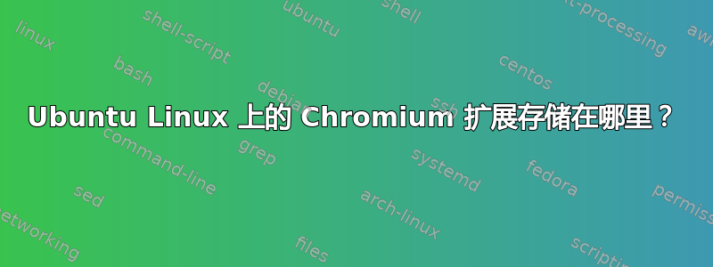 Ubuntu Linux 上的 Chromium 扩展存储在哪里？