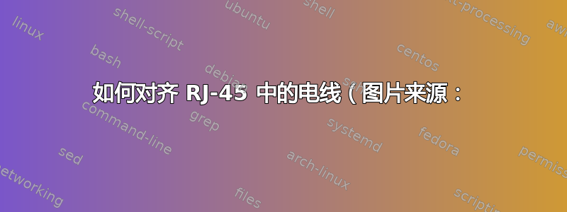 如何对齐 RJ-45 中的电线（图片来源：