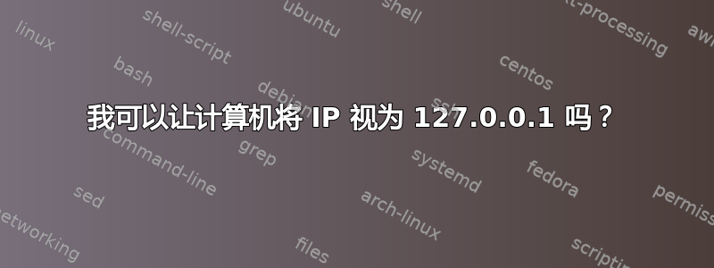 我可以让计算机将 IP 视为 127.0.0.1 吗？