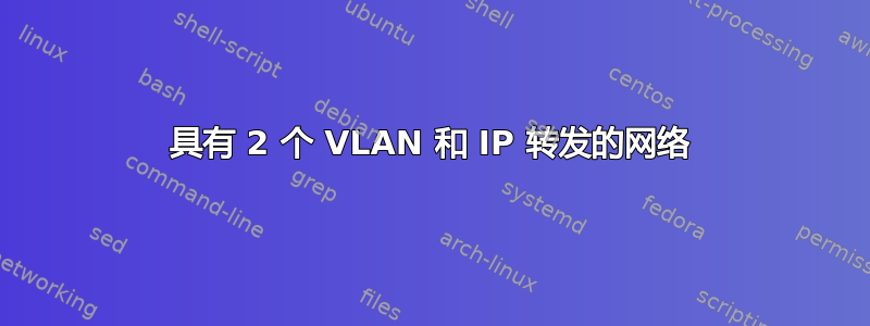 具有 2 个 VLAN 和 IP 转发的网络