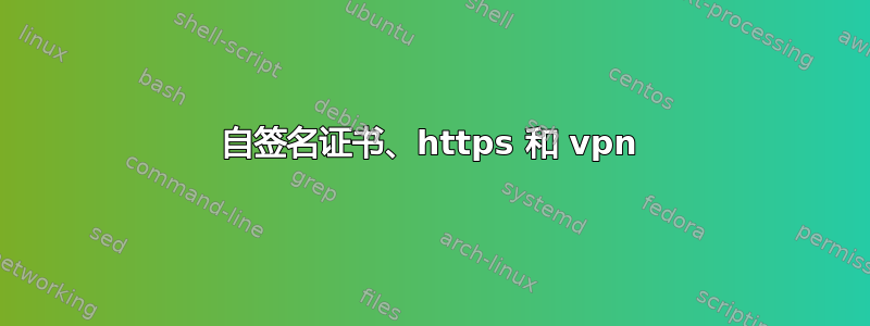 自签名证书、https 和 vpn