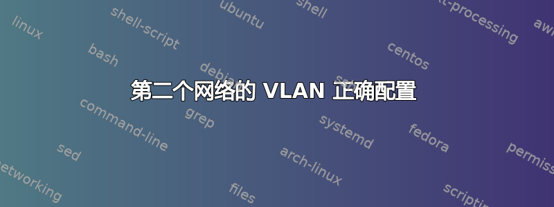 第二个网络的 VLAN 正确配置