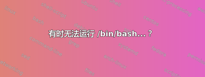 有时无法运行 /bin/bash...？