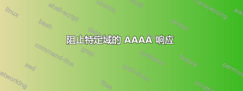 阻止特定域的 AAAA 响应