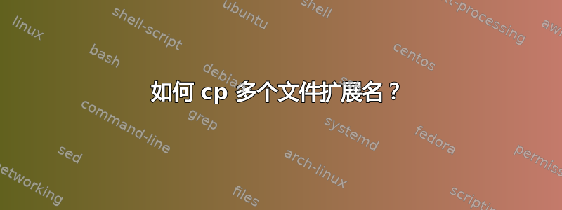 如何 cp 多个文件扩展名？