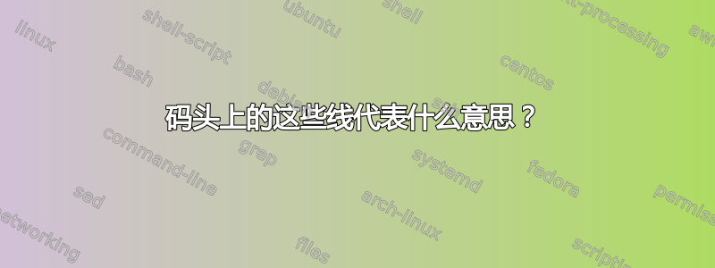 码头上的这些线代表什么意思？