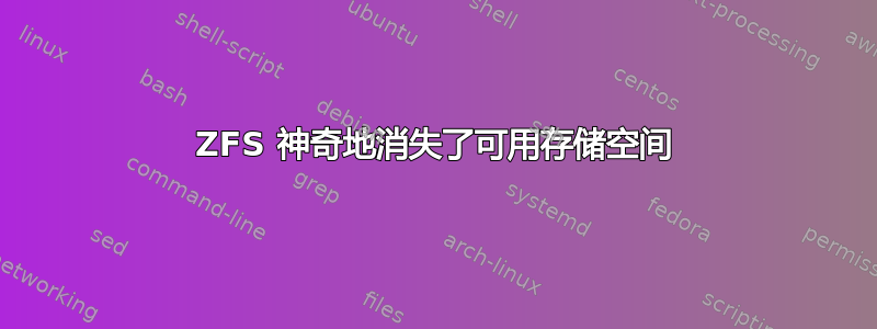 ZFS 神奇地消失了可用存储空间