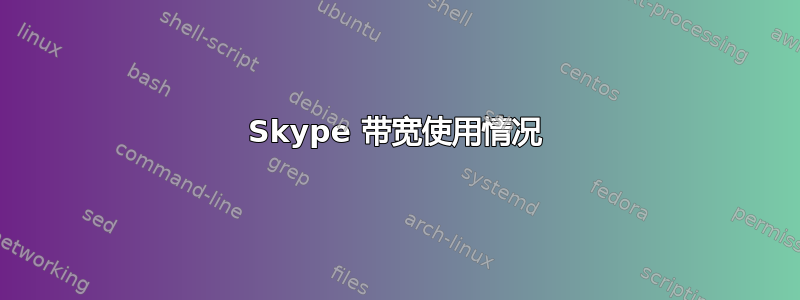 Skype 带宽使用情况