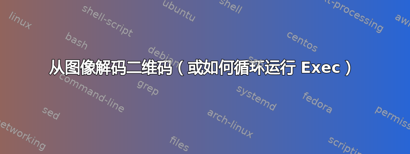 从图像解码二维码（或如何循环运行 Exec）