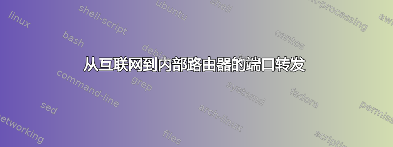 从互联网到内部路由器的端口转发