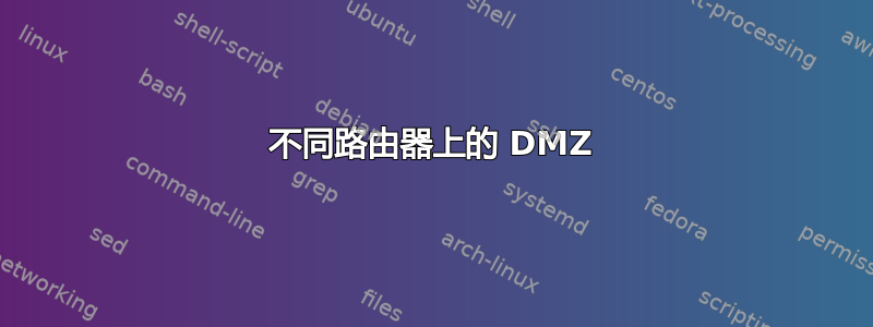 不同路由器上的 DMZ