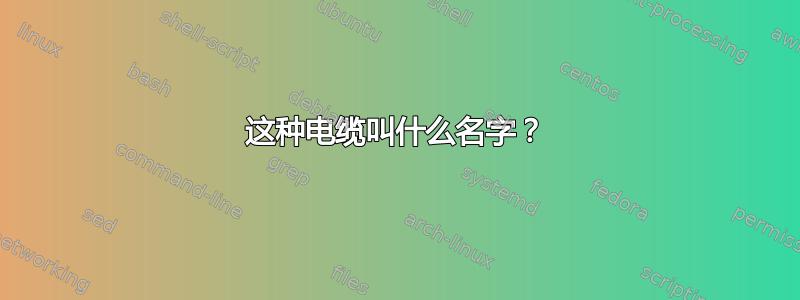 这种电缆叫什么名字？