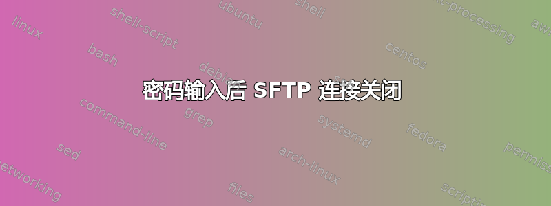 密码输入后 SFTP 连接关闭