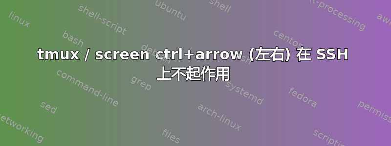 tmux / screen ctrl+arrow (左右) 在 SSH 上不起作用