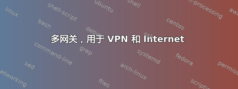 多网关，用于 VPN 和 Internet