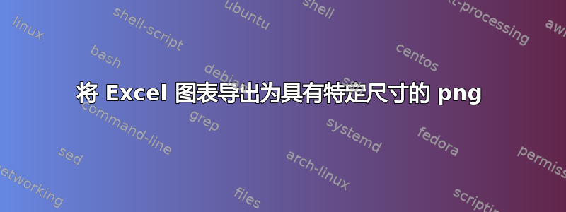 将 Excel 图表导出为具有特定尺寸的 png