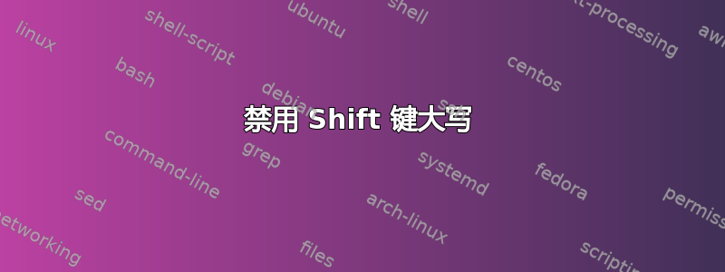 禁用 Shift 键大写