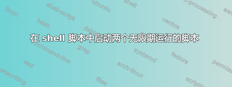 在 shell 脚本中启动两个无限期运行的脚本