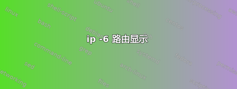 ip -6 路由显示