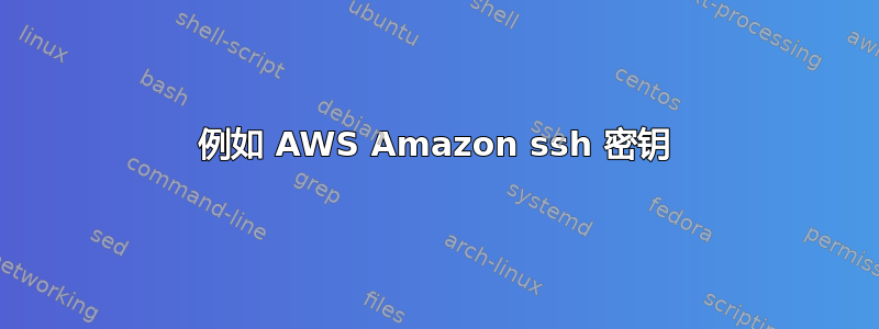 例如 AWS Amazon ssh 密钥