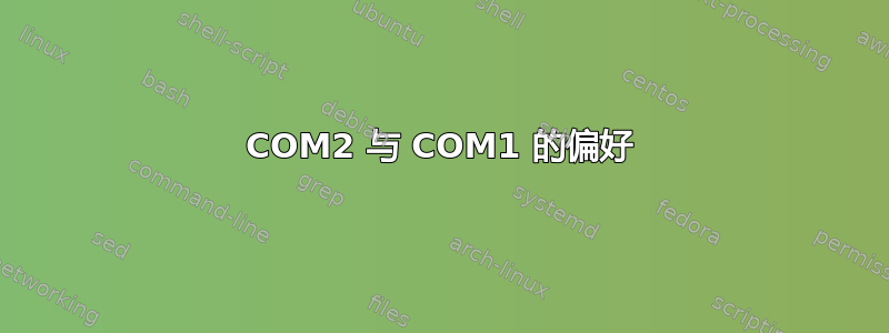 COM2 与 COM1 的偏好