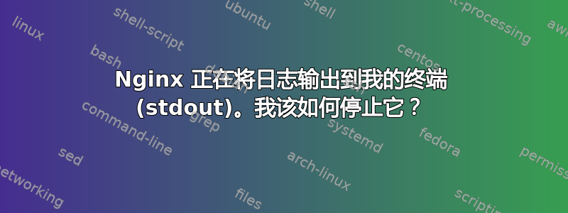 Nginx 正在将日志输出到我的终端 (stdout)。我该如何停止它？