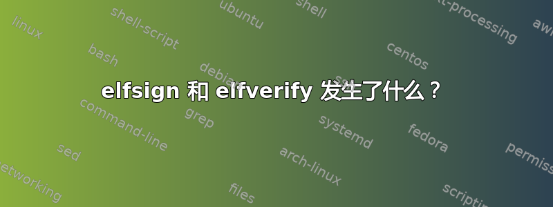 elfsign 和 elfverify 发生了什么？