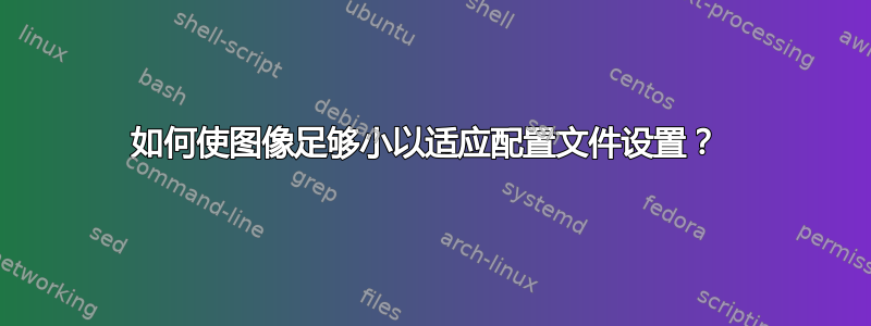 如何使图像足够小以适应配置文件设置？ 