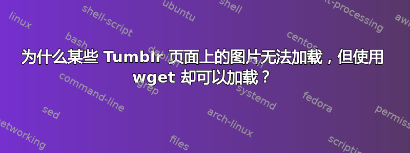 为什么某些 Tumblr 页面上的图片无法加载，但使用 wget 却可以加载？