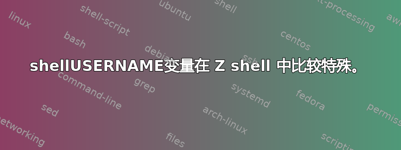 shellUSERNAME变量在 Z shell 中比较特殊。