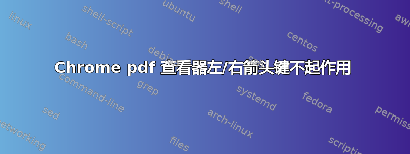 Chrome pdf 查看器左/右箭头键不起作用