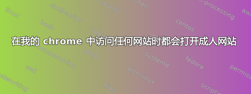 在我的 chrome 中访问任何网站时都会打开成人网站