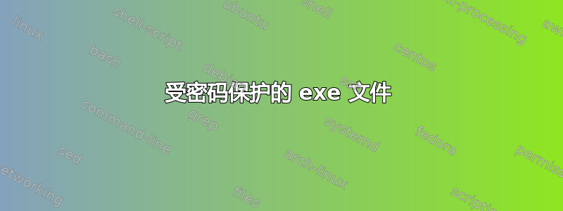 受密码保护的 exe 文件