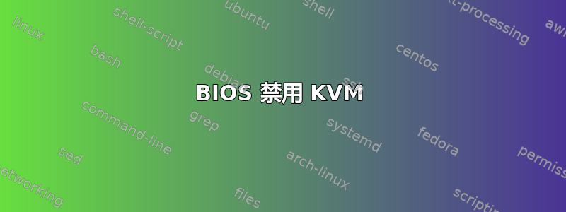 BIOS 禁用 KVM