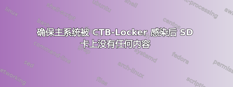 确保主系统被 CTB-Locker 感染后 SD 卡上没有任何内容