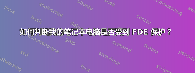 如何判断我的笔记本电脑是否受到 FDE 保护？