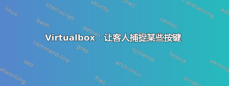 Virtualbox：让客人捕捉某些按键