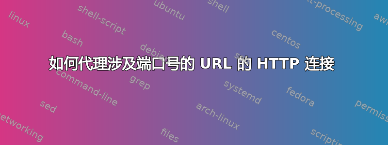 如何代理涉及端口号的 URL 的 HTTP 连接