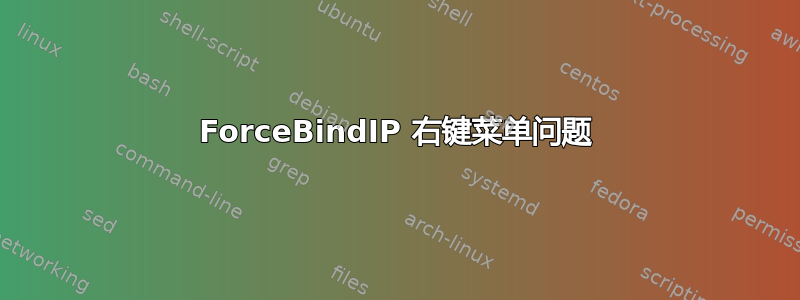 ForceBindIP 右键菜单问题