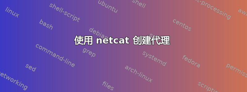 使用 netcat 创建代理