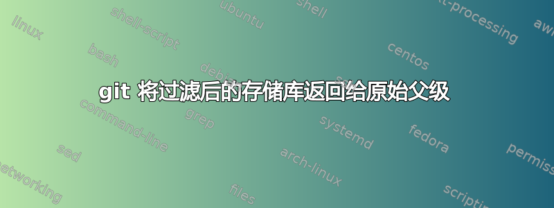 git 将过滤后的存储库返回给原始父级