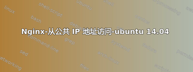 Nginx-从公共 IP 地址访问-ubuntu 14.04