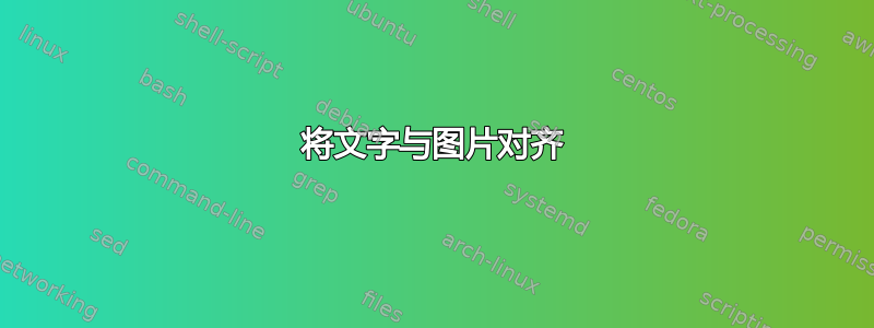 将文字与图片对齐