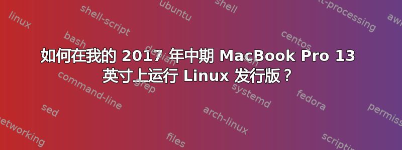 如何在我的 2017 年中期 MacBook Pro 13 英寸上运行 Linux 发行版？