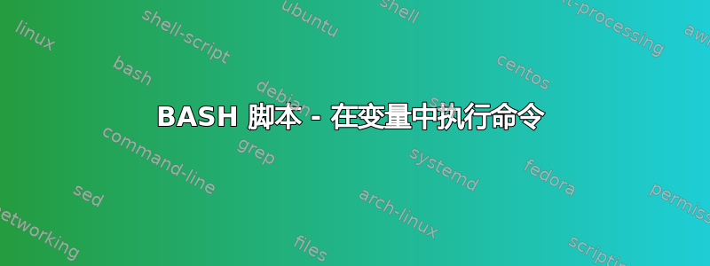 BASH 脚本 - 在变量中执行命令