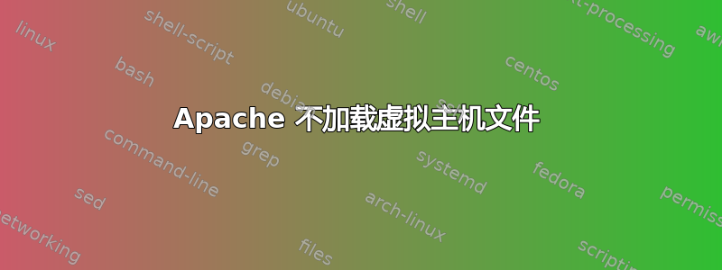 Apache 不加载虚拟主机文件